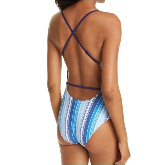 LEMLEM Eshal Ballet One-Piece Swimsuit - Blue (B472) - Picture 2 of 15